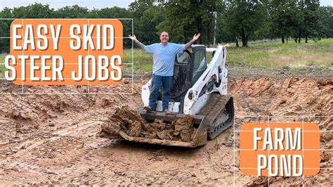 digging a pond with a skid steer|farm pond youtube.